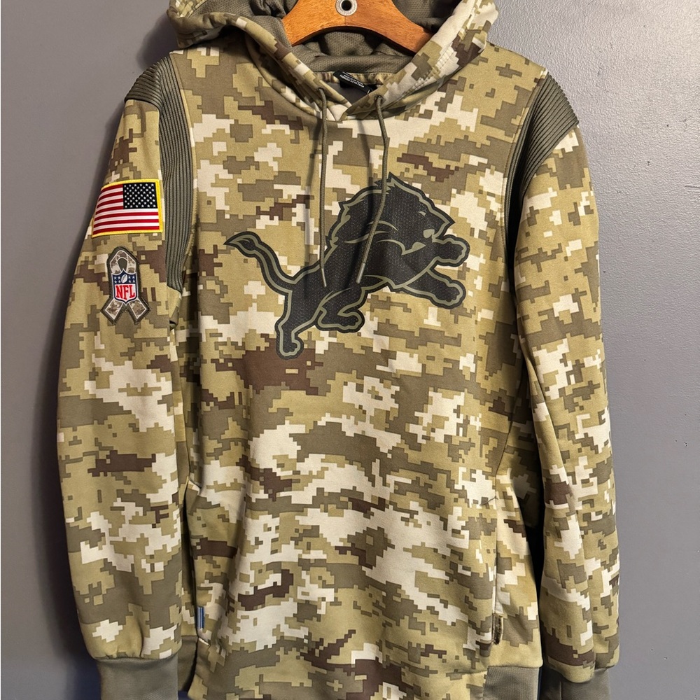 Nike detroit lions salute to service hoodie small